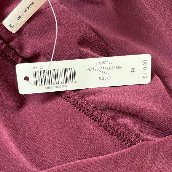 Soma Matte Jersey Midi Bra Dress In Cabernet Off The Shoulder Women’s Sz M NWT - Picture 5 of 8
